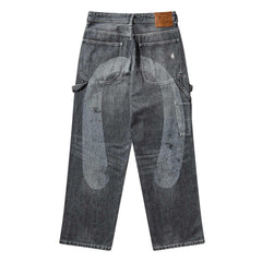 Evisu Vintage Patchwork Denim in Grey