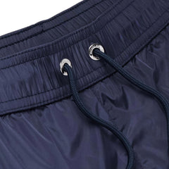 Moncler Men's Zip Pocket Logo Patch Swim Shorts in Navy