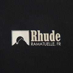 Rhude Ramatuelle Intl Racing Tee In Vintage Black/ White/ Yellow