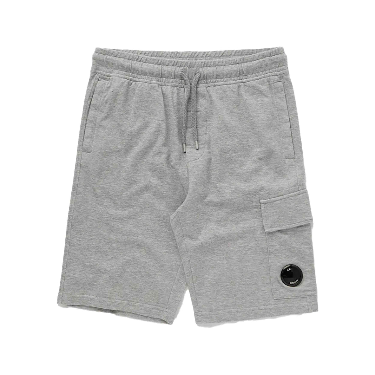 [C.P. Company] Light Fleece Lens Shorts in Greystone Melange