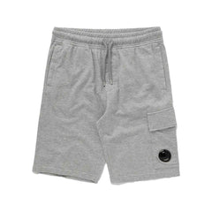 [C.P. Company] Light Fleece Lens Shorts in Greystone Melange