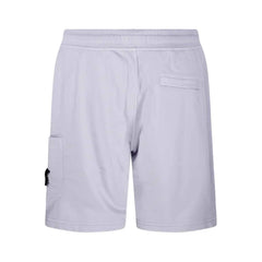 [Stone Island] Organic Cotton Fleece Cargo Bermuda in Lilac
