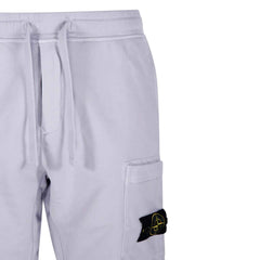 [Stone Island] Organic Cotton Fleece Cargo Bermuda in Lilac