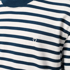 [Ami Paris] Short Sleeves Boxy Fit Mariniere T-Shirt With Ami De Coeur Patch