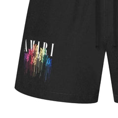 [Amiri] College Drip Swimtrunks in Black