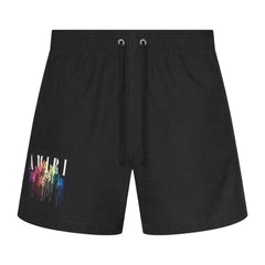 [Amiri] College Drip Swimtrunks in Black