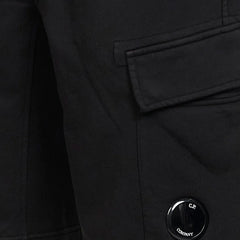 [C.P. Company] Diagonal Raised Fleece Cargo Lens Sweatshorts