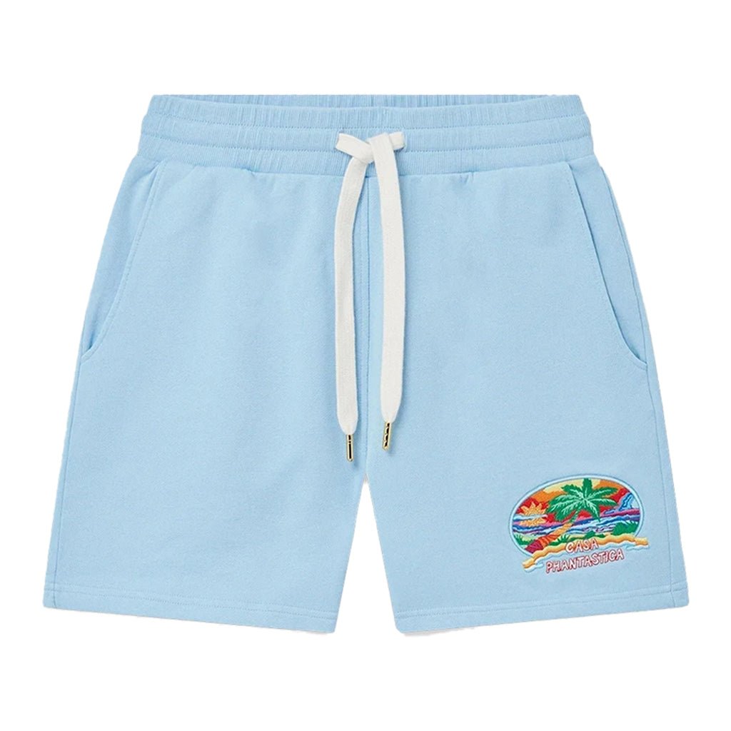 [Casablanca] Embroidered Sweatshorts Casa Phantastica