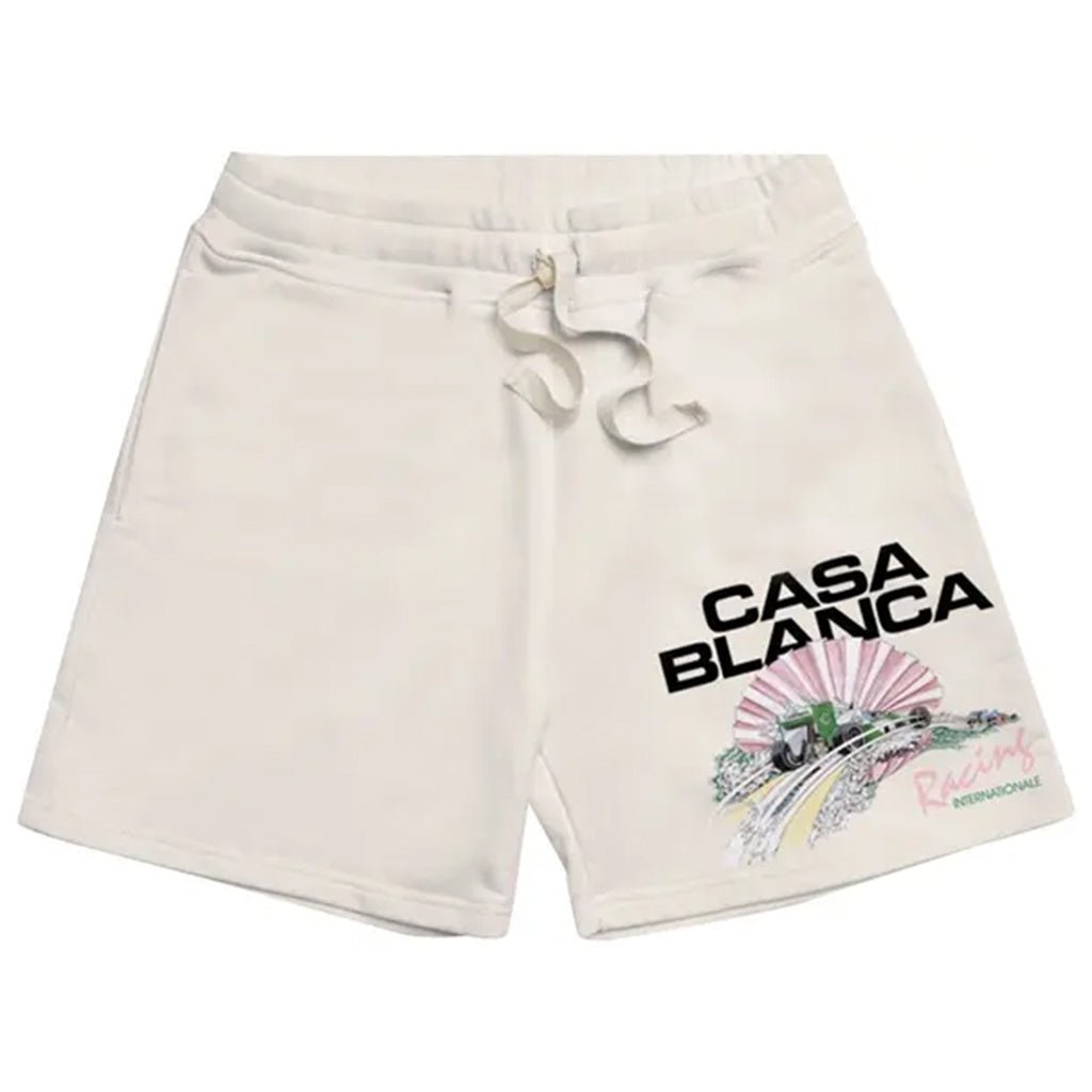 [Casablanca] Racing Shell Embroidered Sweatshorts