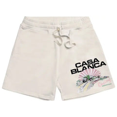 [Casablanca] Racing Shell Embroidered Sweatshorts