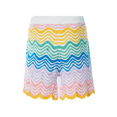 [Casablanca] Wave Knit Shorts Gradient Wave