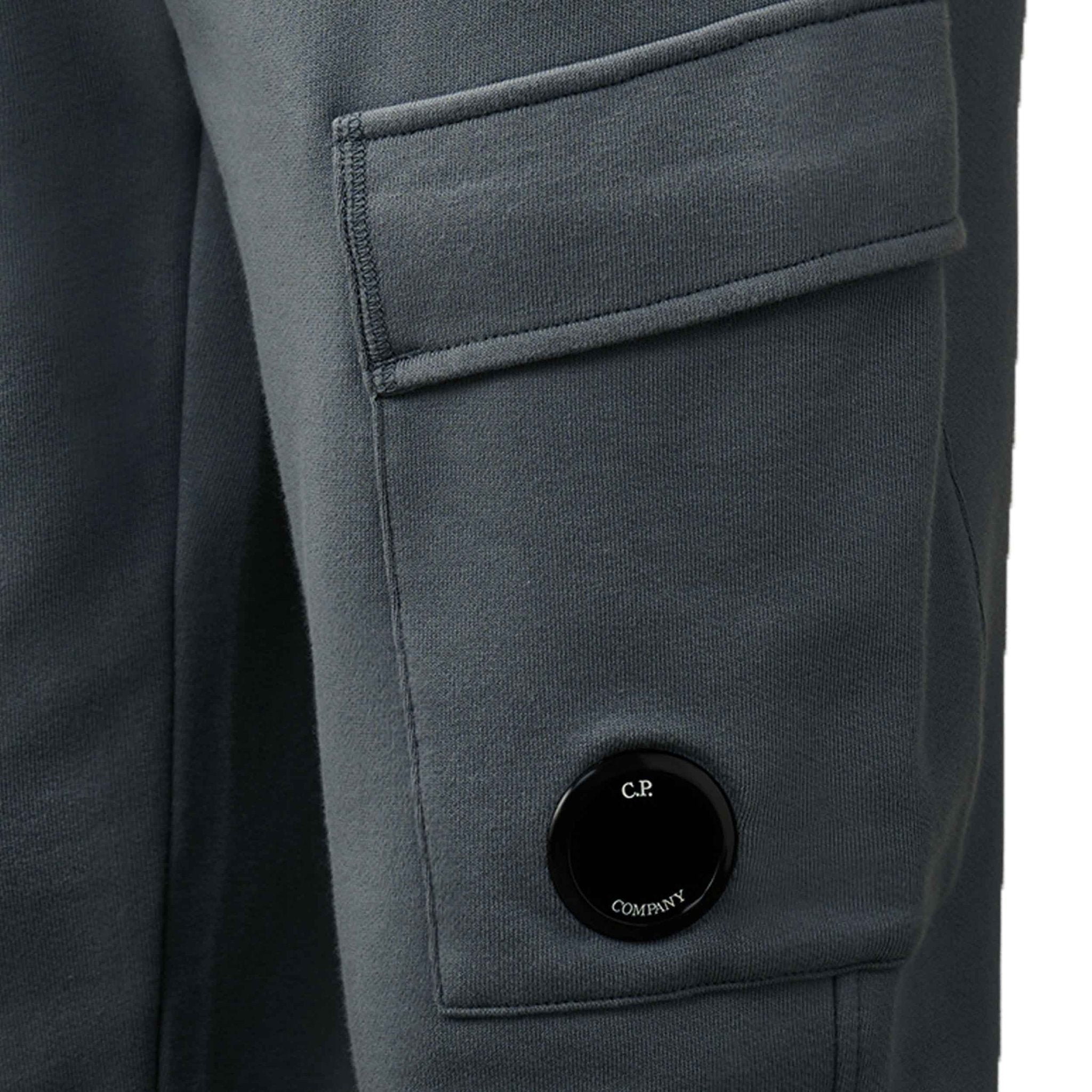 [C.P. Company] Diagonal Raised Fleece Cargo Sweatpants in Stormy Weather- Blue