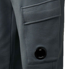 [C.P. Company] Diagonal Raised Fleece Cargo Sweatpants in Stormy Weather- Blue