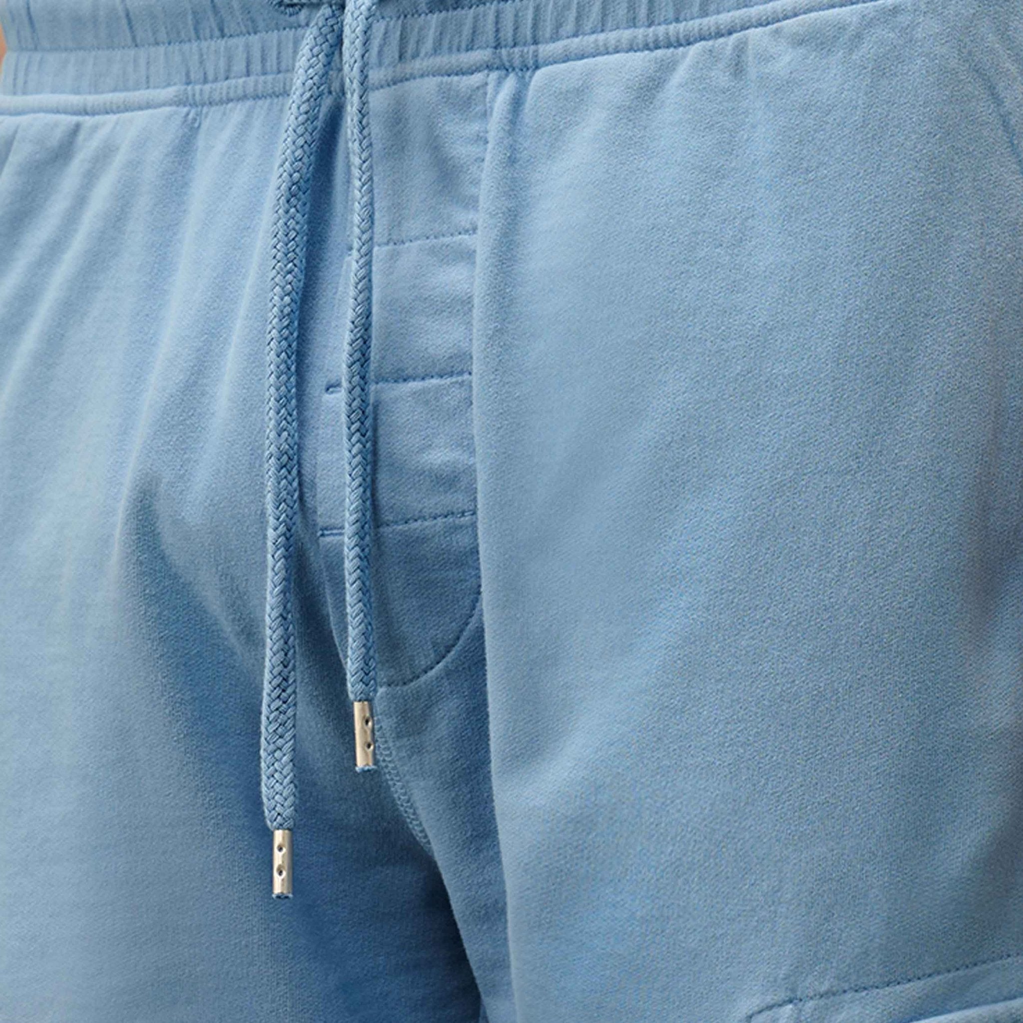 [C.P. Company] Light Fleece Lens Shorts in Coast- Light Blue