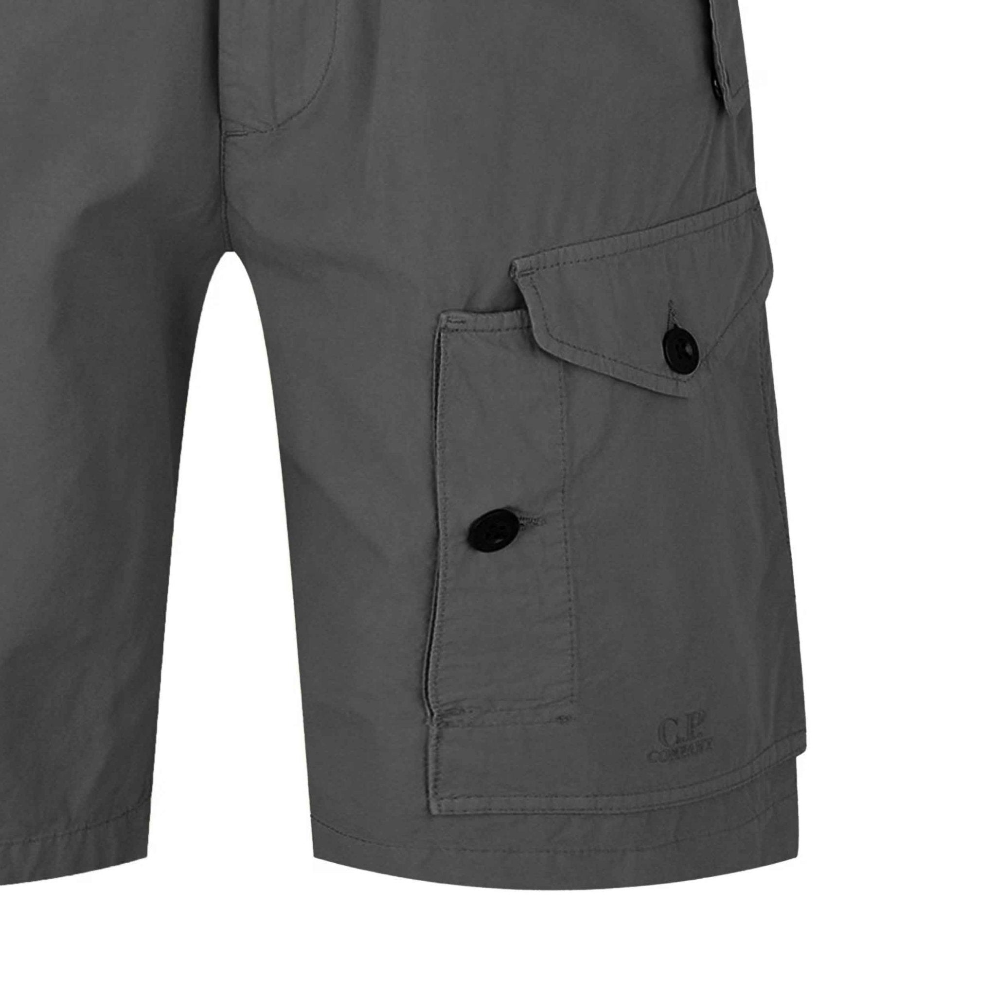 [C.P. Company] Microreps No Peach Cargo Shorts in Smoked Pearl- Grey