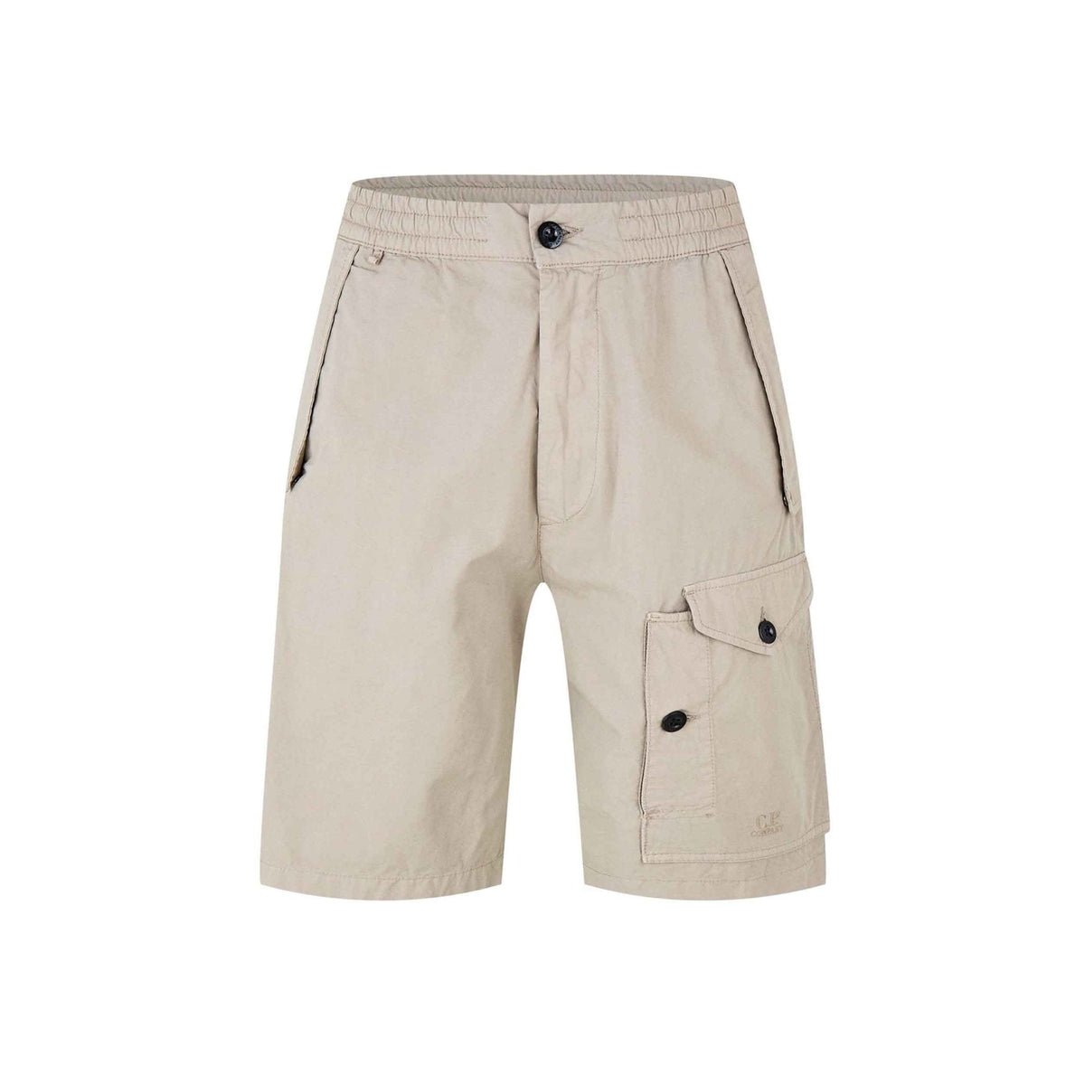 [C.P. Company] Microreps No Peach Cargo Shorts in Vintage Khaki- Beige
