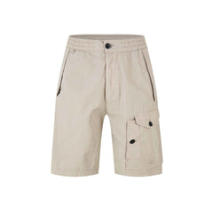 [C.P. Company] Microreps No Peach Cargo Shorts in Vintage Khaki- Beige
