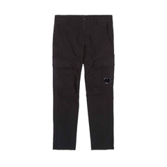 [C.P. Company] Stretch Sateen Lens Cargo Pants in Black