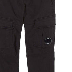 [C.P. Company] Stretch Sateen Lens Cargo Pants in Black