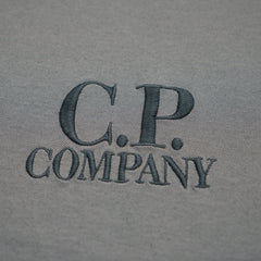 [C.P. Company] Tacting Piquet Embroidery T-shirt in Smoked Pearl- Grey