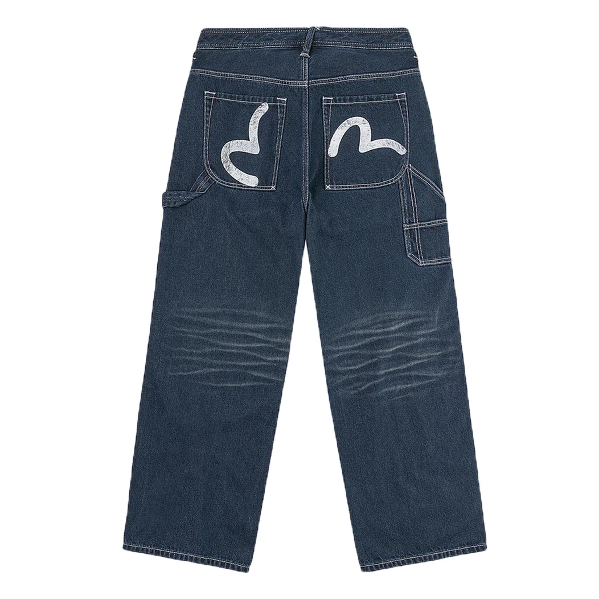 Evisu Washed Worker Pants in Indigo