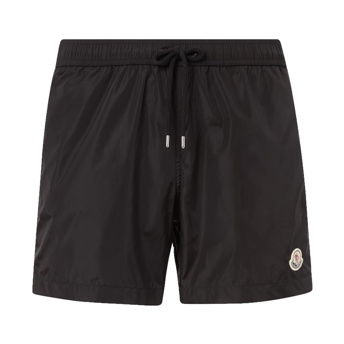 Moncler Men's Patch Logo Swim Shorts in Black