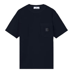 [Stone Island] Cotton "Fissato" Effect Pocket Compass T-Shirt
