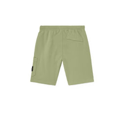 [Stone Island] Cotton Fleece Bermuda Shorts in Sage Green
