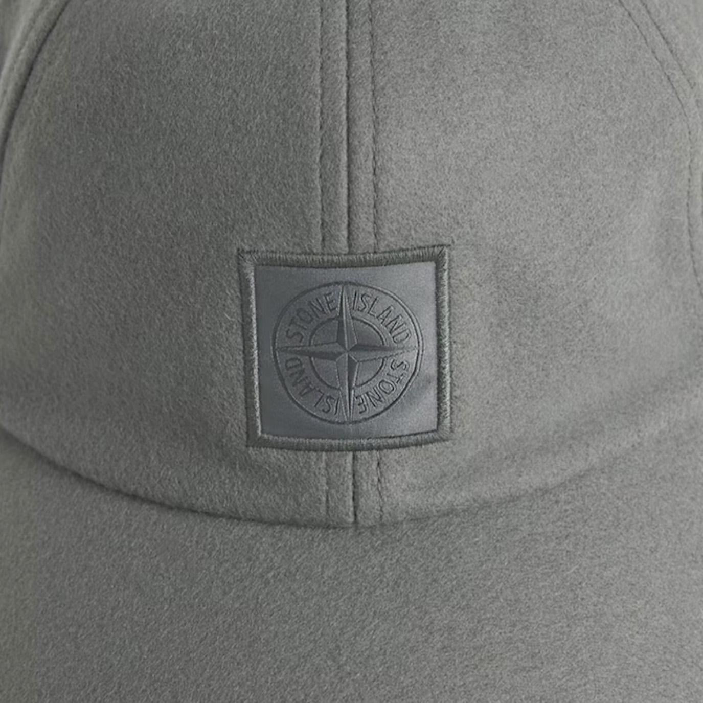 [Stone Island] Ghost Flannel Baseball Cap in Dark Grey