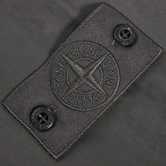 [Stone Island] Ghost Flannel Loose Fit Trousers with Elasticated Zipped Cuffs in Dark Grey