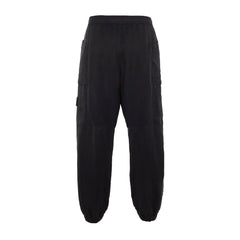 [Stone Island] Loose Fit Cotton Cargo Trousers in Black