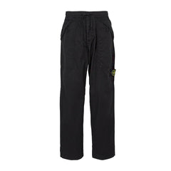 [Stone Island] Loose Fit Cotton Cargo Trousers in Black