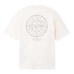 [Stone Island] Organic Cotton Jersey 'Stone' Print Garment Dyed T-Shirt