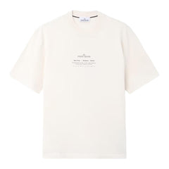 [Stone Island] Organic Cotton Jersey 'Stone' Print Garment Dyed T-Shirt