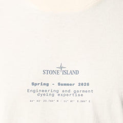 [Stone Island] Organic Cotton Jersey 'Stone' Print Garment Dyed T-Shirt